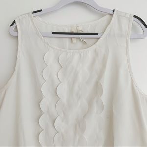 XS Frenchi White Scallop Tank